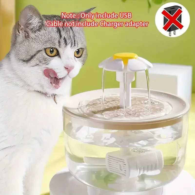 5V USB Powered Whisper-Quiet Automatic Pet Water Fountainfor Cats dog - Food-Grade Pp Material Low Voltage Operation M251204