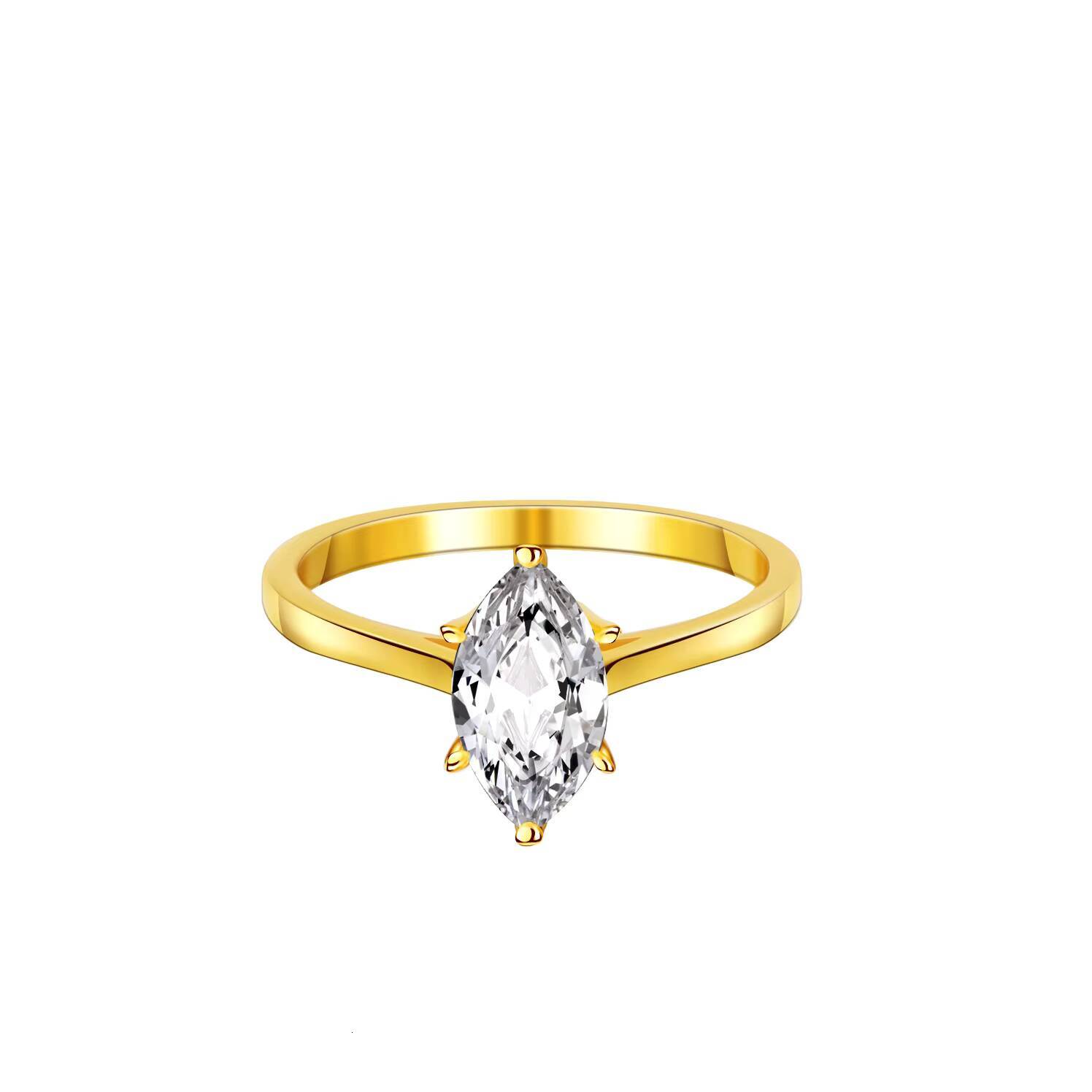 New Wholesale Price S925 Sterling Silver Jewelry 1ct Marquise Moissanite Ring Engagement Vvs Silica Engagement Ring