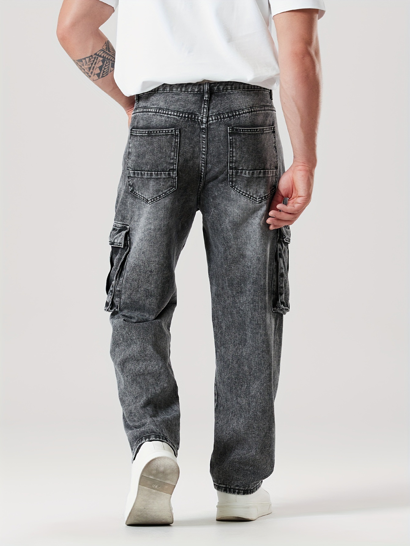 Fashionable, comfortable not tight loose and slimming cotton blended jeans comfortable and not tight cross-border jeans---LT24042107