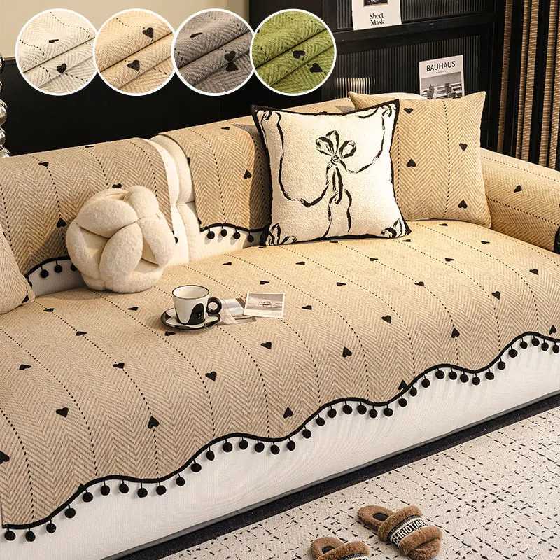 1PC-Irregular shape sofa cushion French retro sofa cushion Four season universal fixed anti slip sofa cushion M251204 - view 4