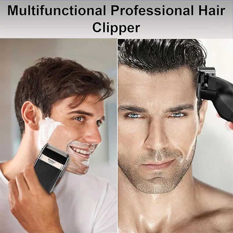 Kemei KM-2299 KM-2024 Professional Barber Cordless Electric Hair Clippers USB Rechargeable Hair Trimmers Hair Cutting hine Y251203