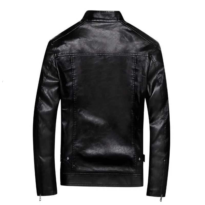 Cross border leather jacket mens youth mens thin coat slim fit plus size spring mens motorcycle leather jacketT251204