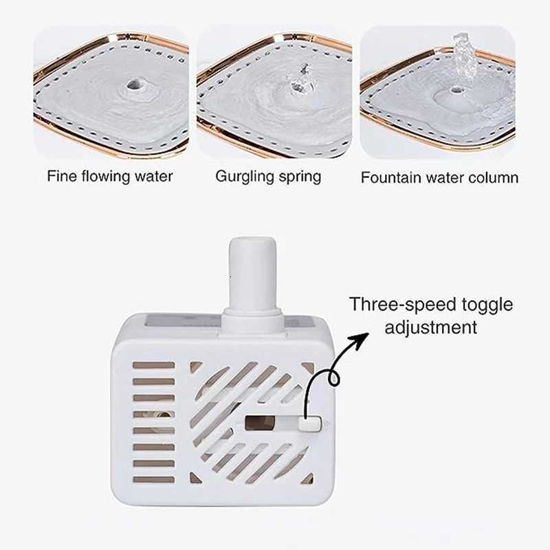 Automatic Cat Water Dispenser Pet Cat Fountain Ultra Quiet Pump Cat Drinking Fountain Auto Cycle Filter Cat Dog Water Fountain M251204