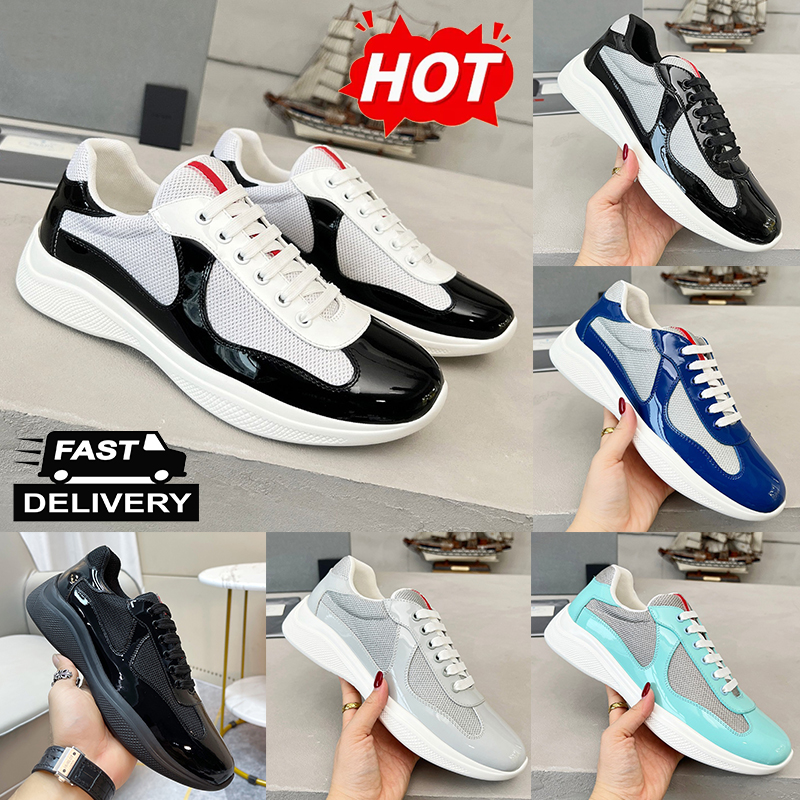 Designer Shoes American cup Casual shoe for Men Women low Flats Sneakers Luxury Trainers Americas sneaker Mens Rubber Fabric Outdoor Comfortable Walking Trainer