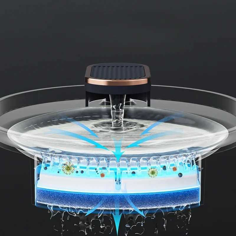 3L Cat Water Fountain with Motion Sensor Automatic Dog Water Dispenser with LED Light Ultra Silent Pet Drinking Water Fountain M251204 - view 5