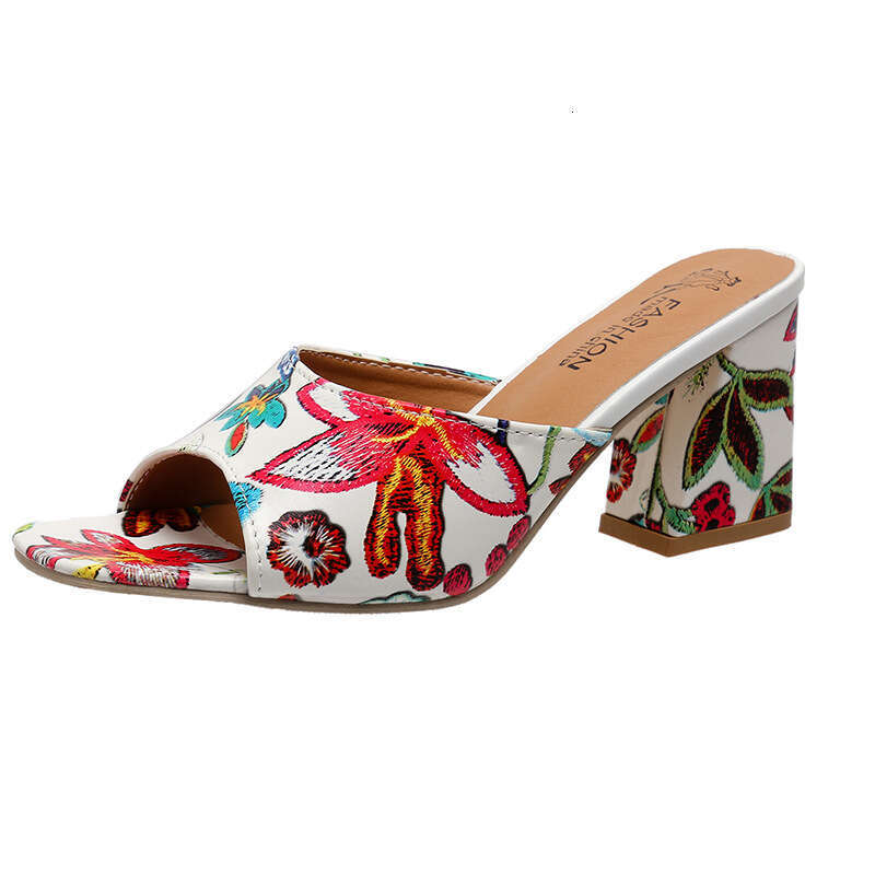 high for women spring new roman free shipping niche designer style fashion thick heel nonslip beach shoes large size export sandals