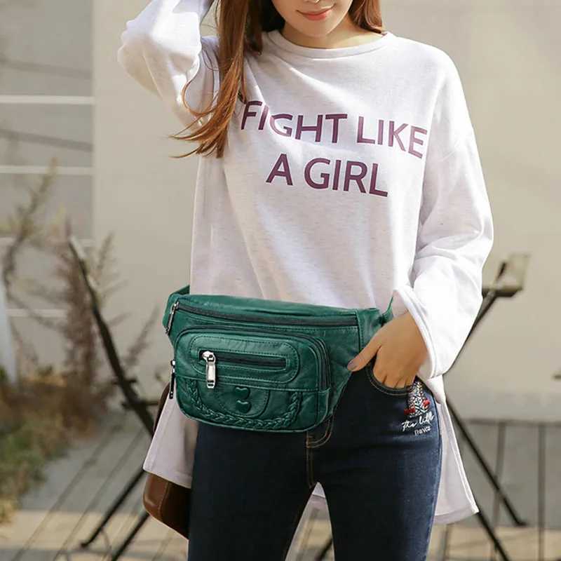 New Fanny pack Retro Female Belt Bag Luxury Women Shoulder Crossbody Bags Fashion Soft leather Waist packs Designer Waist BagT251204