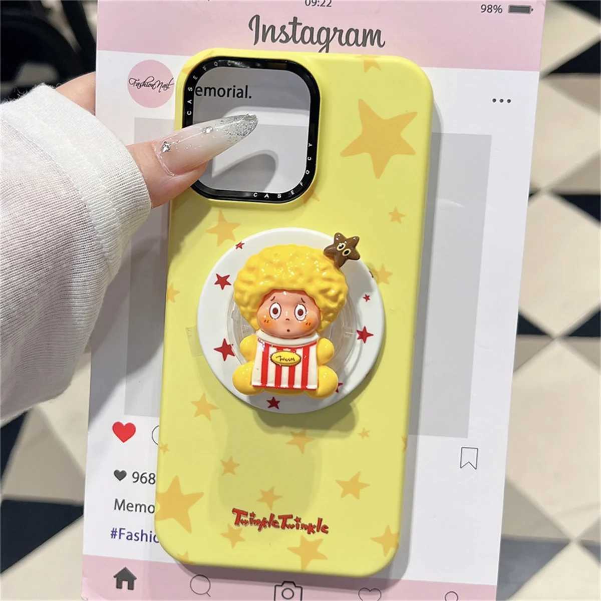 Fashion e Polka Dot Star Magnetic Phone Case For iPhone 15 Pro 14 16 Pro Max Back Cover with Stand Holder For Cases H251203