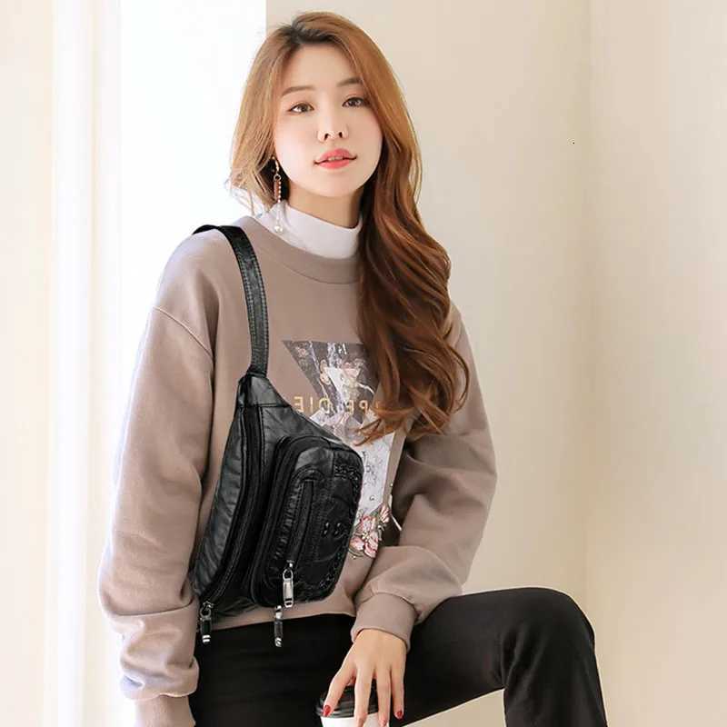 New Fanny pack Retro Female Belt Bag Luxury Women Shoulder Crossbody Bags Fashion Soft leather Waist packs Designer Waist BagT251204