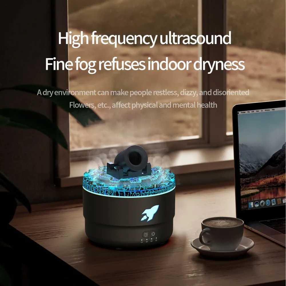 Cannon Aratherapy Diffuser Jellyfish Spray Air Humidifier 7Colour Gradient Night Light trasound Essential Oil Are Diffuser C251204