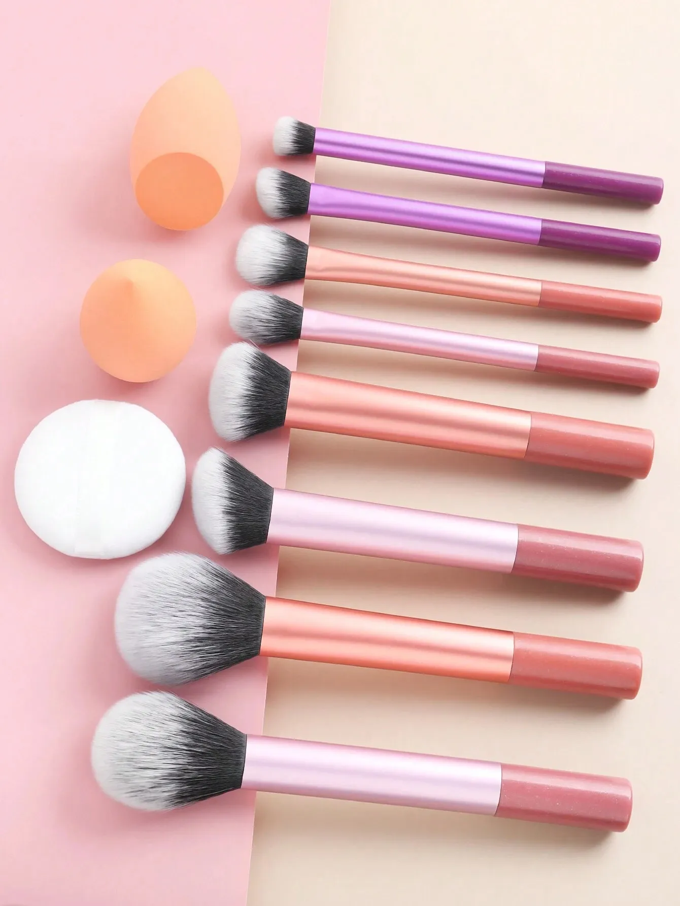8 Pcs Portable Makeup Brush Set with Travel Pouch Colorful Handle Soft Synthetic Face Eye Cosmetic Brushes set Custom Products