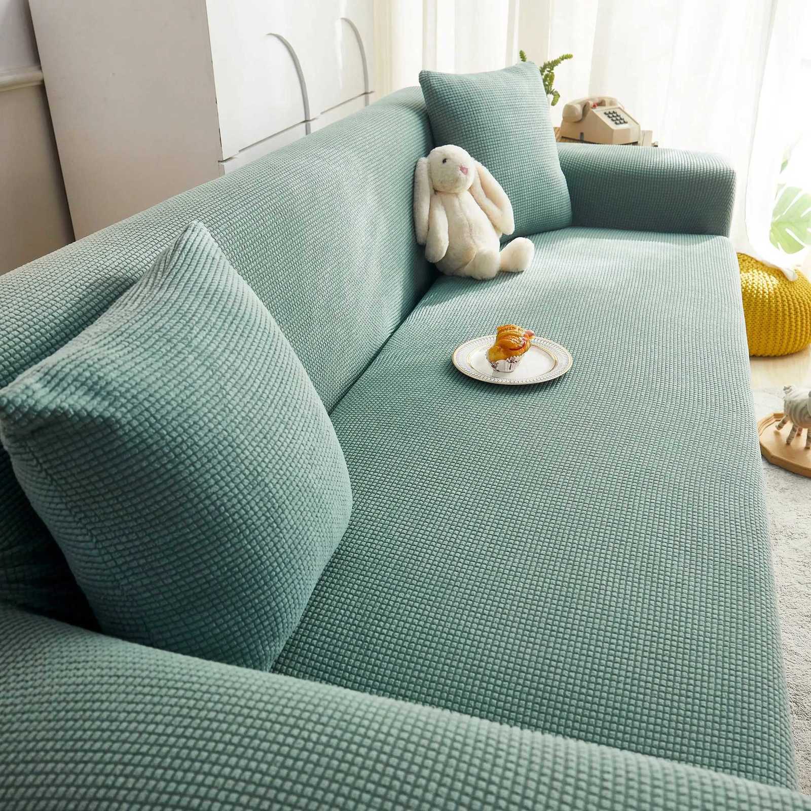 Elastic Adjustable Sofa Cover Non-slip Jacquard Armchair Sofa Pad Plaid Fabric Sofa Mat Sofa Covers For Living Room Decor M251204 - view 6