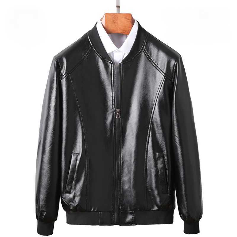 New Winter Men Slim Fit Casual Leather Jackets Coats Good Quality Male Fleece Warm PU Leather Coats Mens Clothing Size 3XLT251204