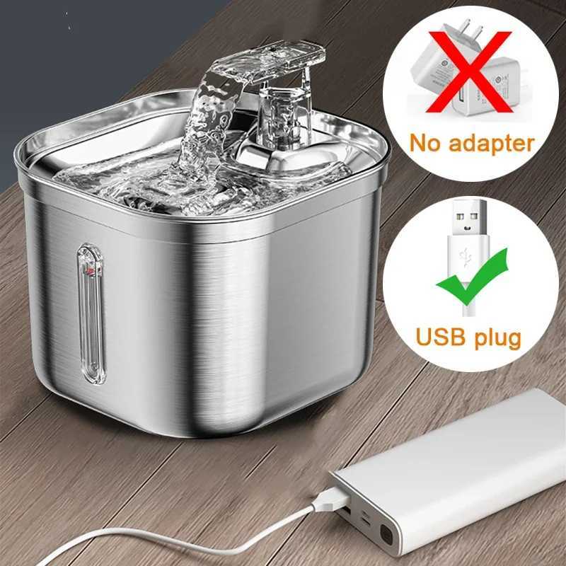 Stainless Steel Automatic Pet Water Dispenser Cat Drinking Fountain With Sensor Filter Cats Dog Ultra Quiet Pump Water Foutain M251204