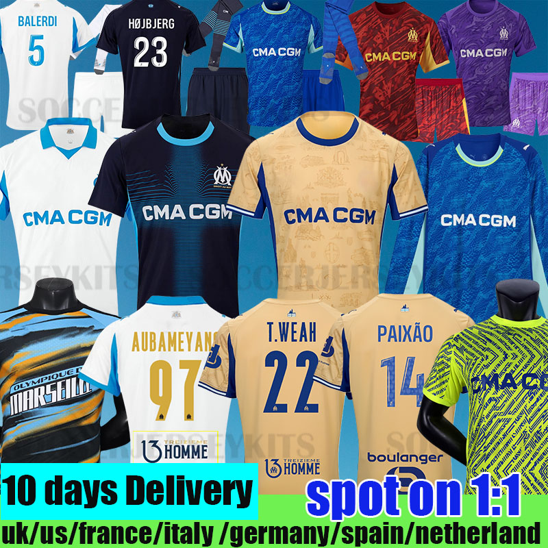 25 26 marseilL e maillot de foot mar seille GREENWOOD mar seille Soccer jersey Anniversary 4th GOUIRI OUNAHI harit 25 26 OM football shirt hommes enfants NDIAYE Mbemba