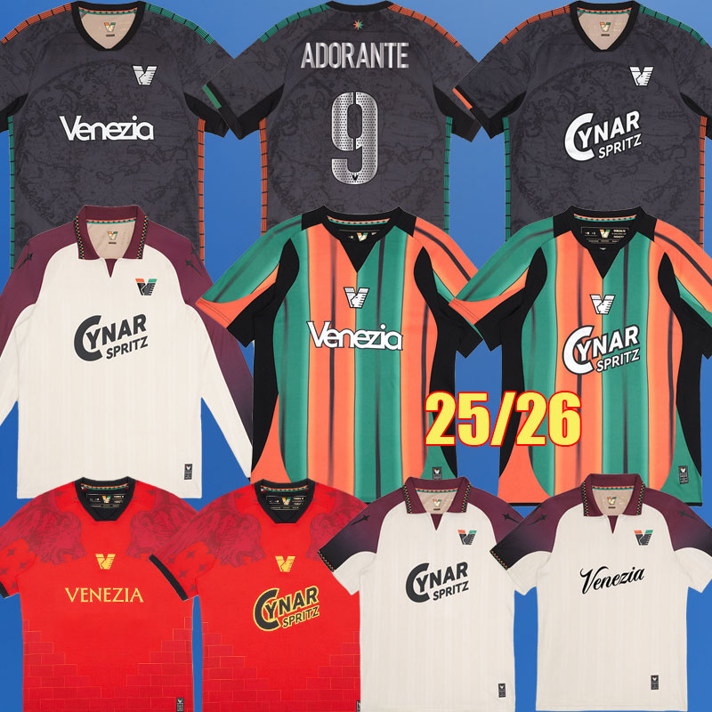 25 26 Venezia DOUMBIA soccer Jerseys FC home Authentic special ADORANTE YEBOAH CASAS PIETRELLI 2025 2026 Black jersey Goalkeeper football shirt BJARKASON