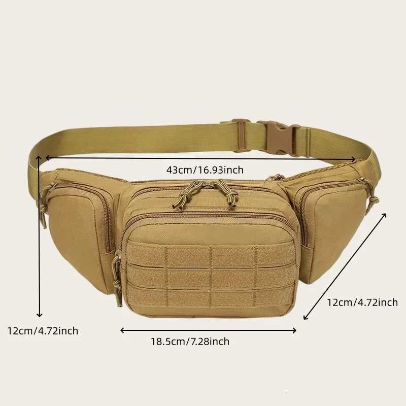 Multi functional outdoor hiking leisure waist bag sports bag cycling bag single shoulder tactical waist bagT251204