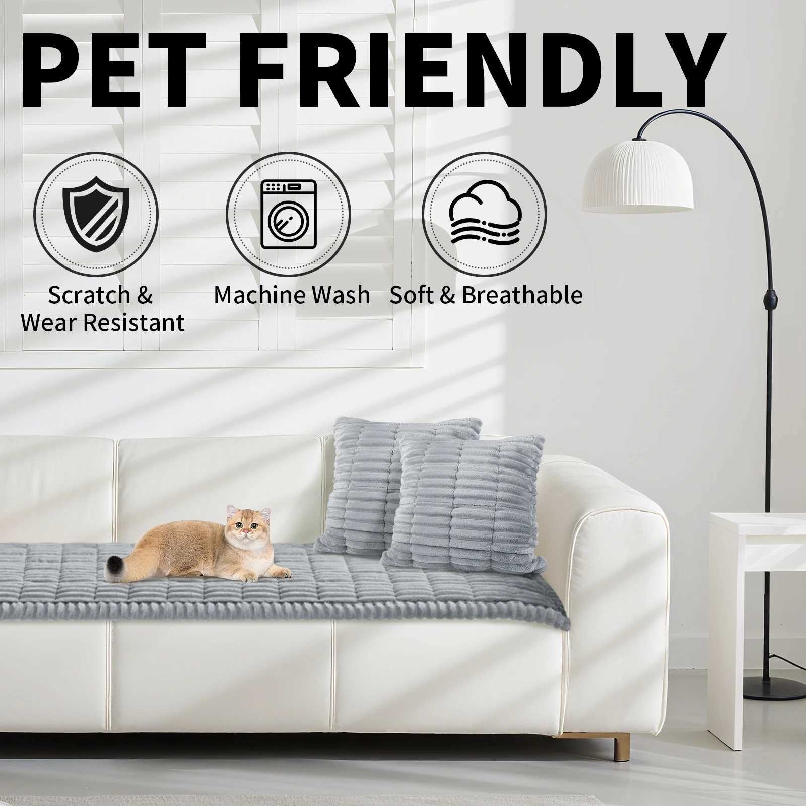 Corduroy Sofa Covers Non Slip Sofa Slipcovers Soft Thick Sofa Cushion Covers Sofa Protectors for Pets Kids Dogs Living Room M251204 - view 6