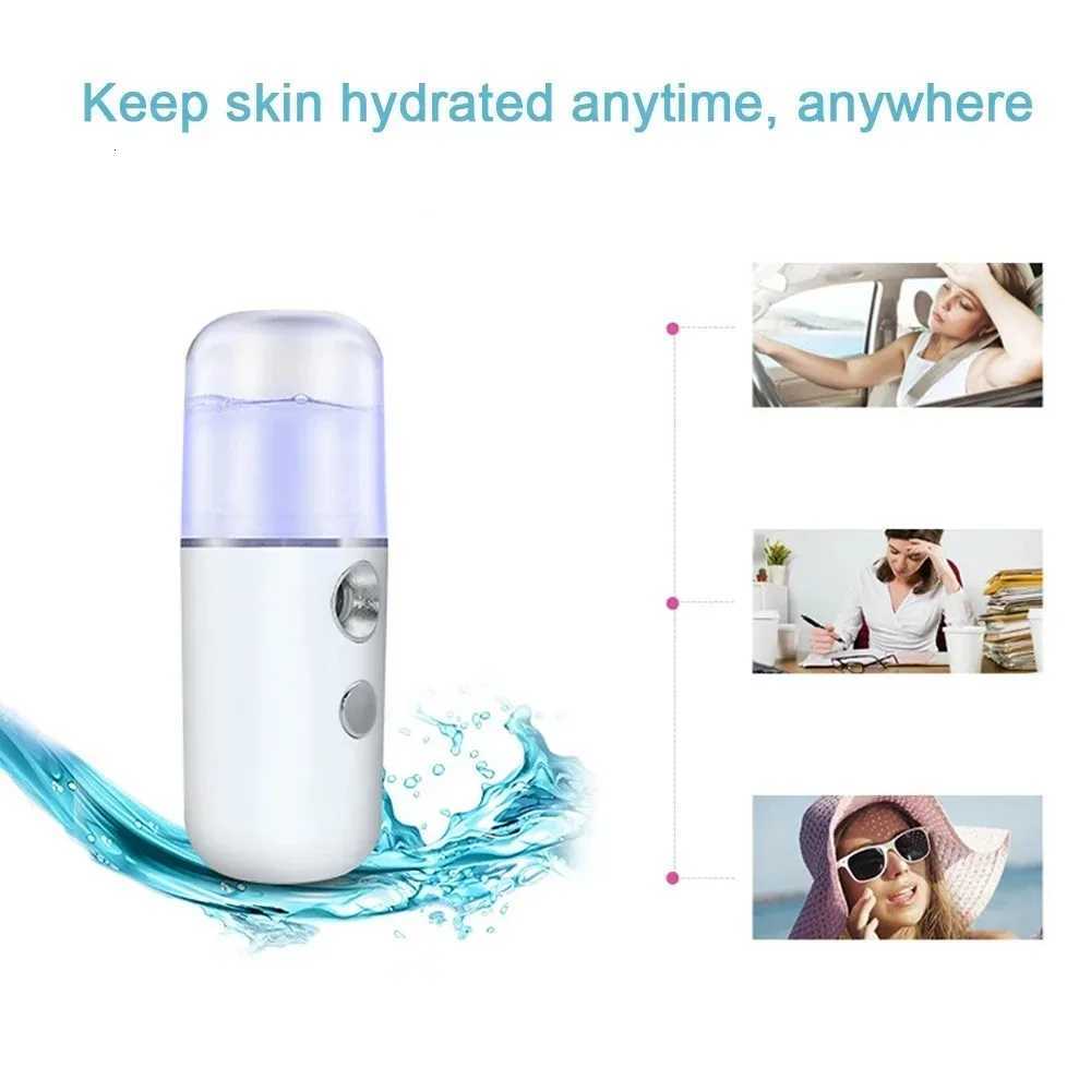 USB Mist Facial Sprayer Humidifier Rechargeable Nebizer Face Steamer Moisturizing Beauty Instruments Face Skin Care Tools C251204