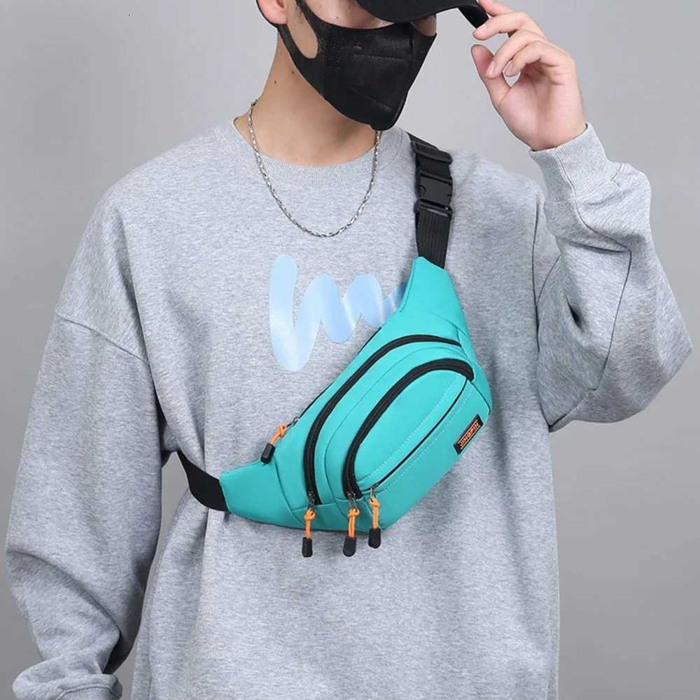 Nylon Men Chest Bag Large Capacity Adjustable Strap Outdoor Waist Bag Japanese Style Multi Functional Sports Walking Bag RidingT251204