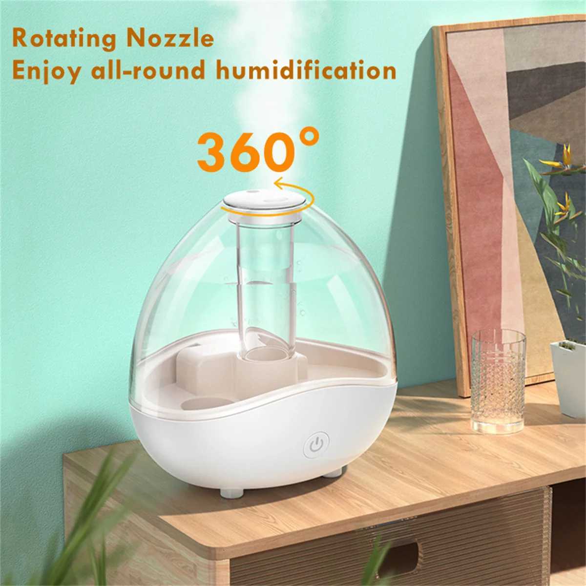 1500ML/5073oz Air Humidifiers Large Capacity 360 Rotation NozzleAuto-Shut Off USB Humidifier With 7- Night Lights C251204