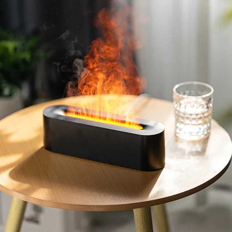 New Simated Flame Aratherapy Humidifier Essential Oil Ara Diffuser Air Humidifier Portable trasonic Cool Mist Diffuser C251204