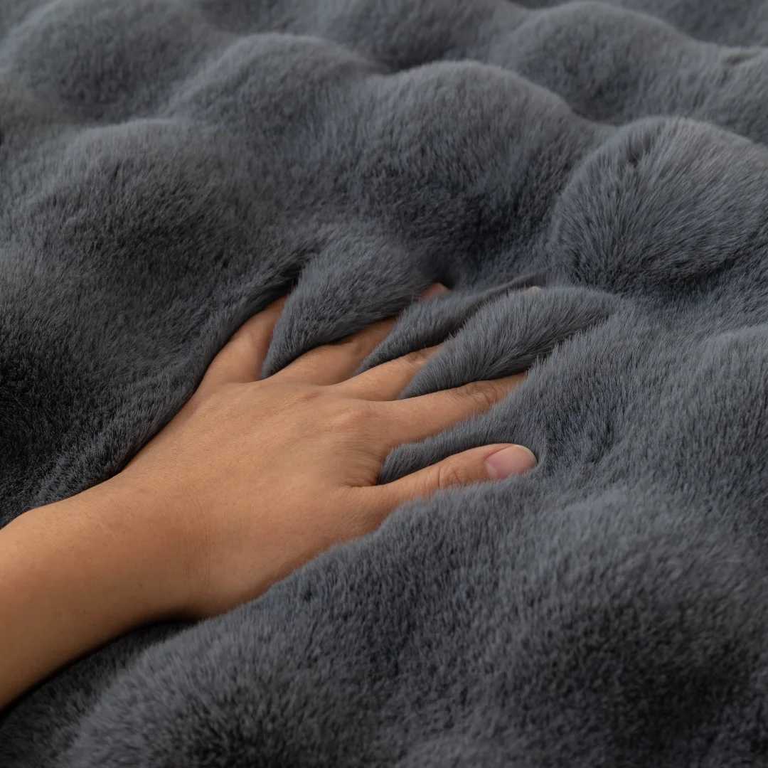 Thicken Imitation Rabbit Fur Plush Sofa Slipcover Non-slip Soft Sofa Towel Couch Cushion For Living Room Modern Home Decor M251204 - view 4