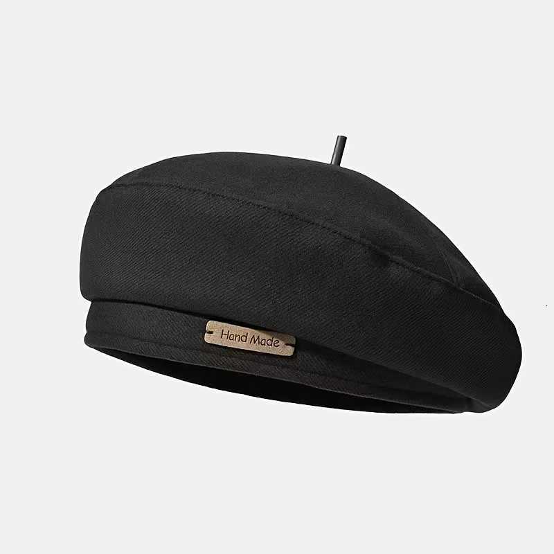Maillard style French Beret Hats for Women Beige Beret hat Solid Color Cotton Beret Cap for Womens Girls LadyXJ251204 - view 4