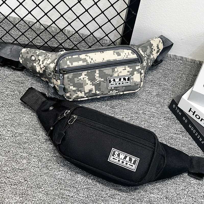 Camouflage Waterproof Waist Bag - Multi-Layer Outdoor Sling Pack with Large Capacity Durable Nylon Fanny PackT251204