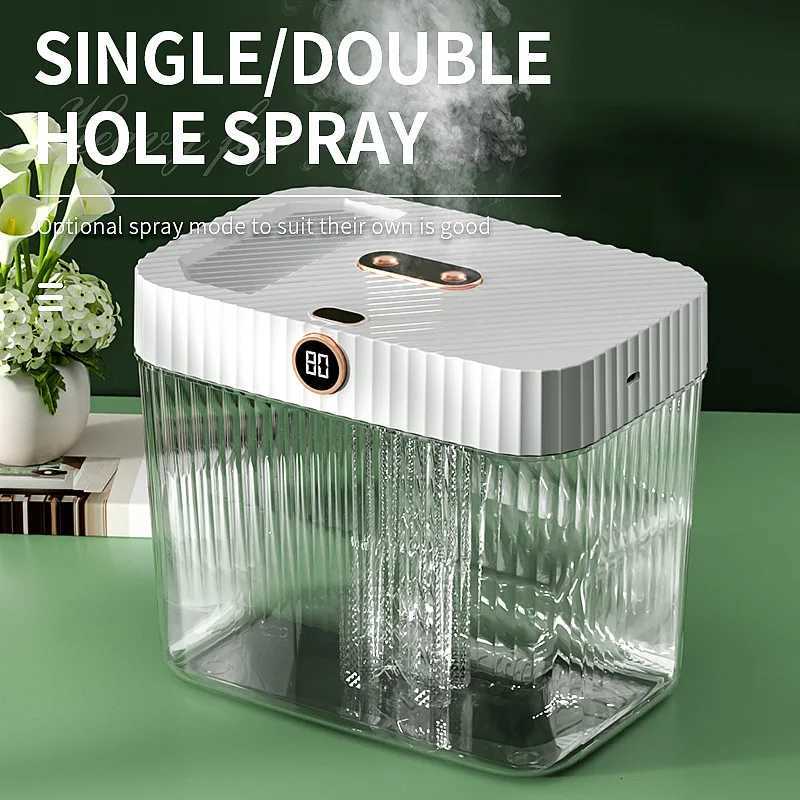 Air Humidifier Dual Spray 5L Large Capacity with LED Night Light Remote Control USB Humidifier Diffuser Suitable for Family C251204