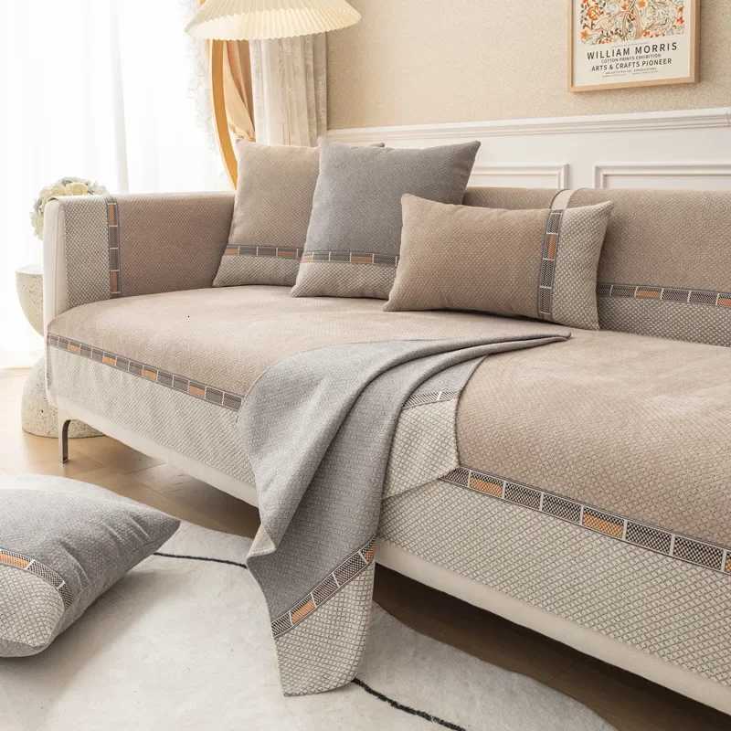 Chenille Lattice Sofa Cover for Living Room Non-slip Sofas Towel Couch Covers L Shaped Corner Sofa Mat Seat Pad Modern Home M251204 - view 7