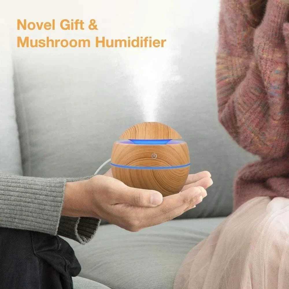 Woodgrain USB Essential Oil Diffuser Mini trasonic Aratherapy Humidifier Portable Desktop Air Mist Maker For He Off C251204