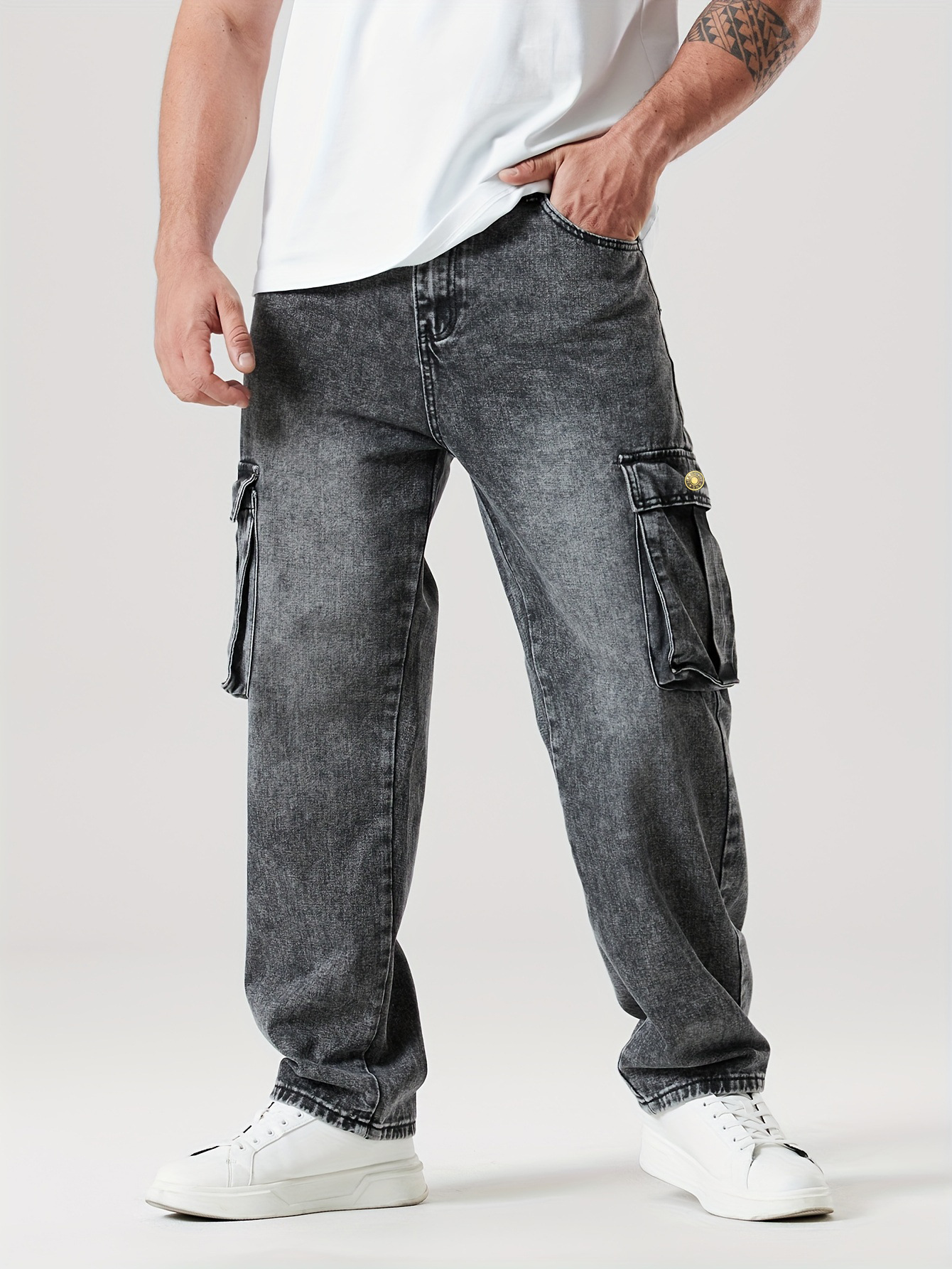 Fashionable, comfortable not tight loose and slimming cotton blended jeans comfortable and not tight cross-border jeans---LT24042107