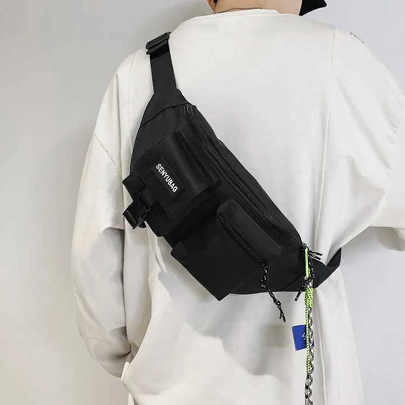 High Quality Nylon Panelled Waist Packs New Brand Unisex Chest Pack Casual Outdoor Travel Crossbody Bag Men Wasit Belt BagsT251204