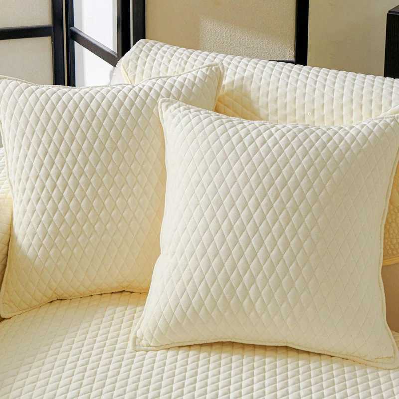Short Pulsh Sofa Cover Non-Slip French Style Sofas Cushion Solid Color L Shape Couch Towel Protector for Living Room Decor M251204 - view 5