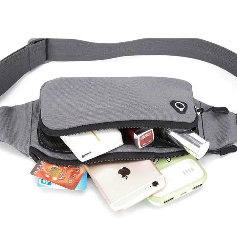 Nylon Waterproof Fanny Waist Bag Pack For Men Women Belt Pouch Male Belly Banana Ladies Bum Hip Kangaroo Sports Running WaistbagT251204