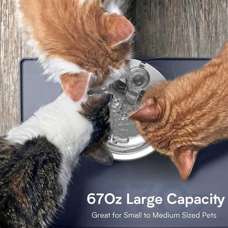 Stainless Steel Automatic Filter Cat Water Fountain Pet Water Dispenser Smart Pet Drinking Fountain With Faucet Feeders Drinker M251204