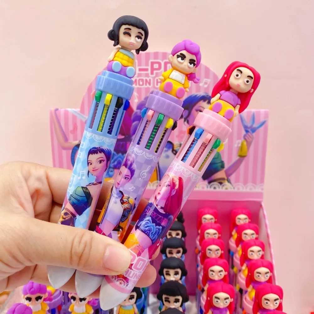 1/3/12PCS 10Colors Kpop Demon Hunters Ballpoint Pens Rumi Zoey Pen for Students Classroom School Supplies Party Favors Giftsn Z251204