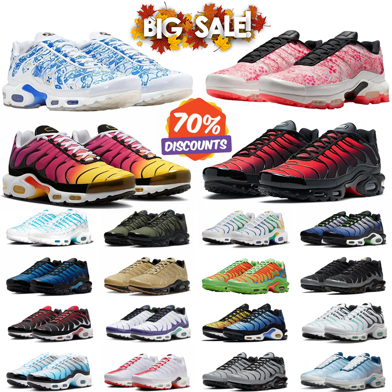 Designer shoes tn tnss Running Shoes Men plus Triple White Black Sky Blue Gradient Dusk Unity Tennis Breathable Mens Trainers Outdoor tn chaussure Sneakers 40-46