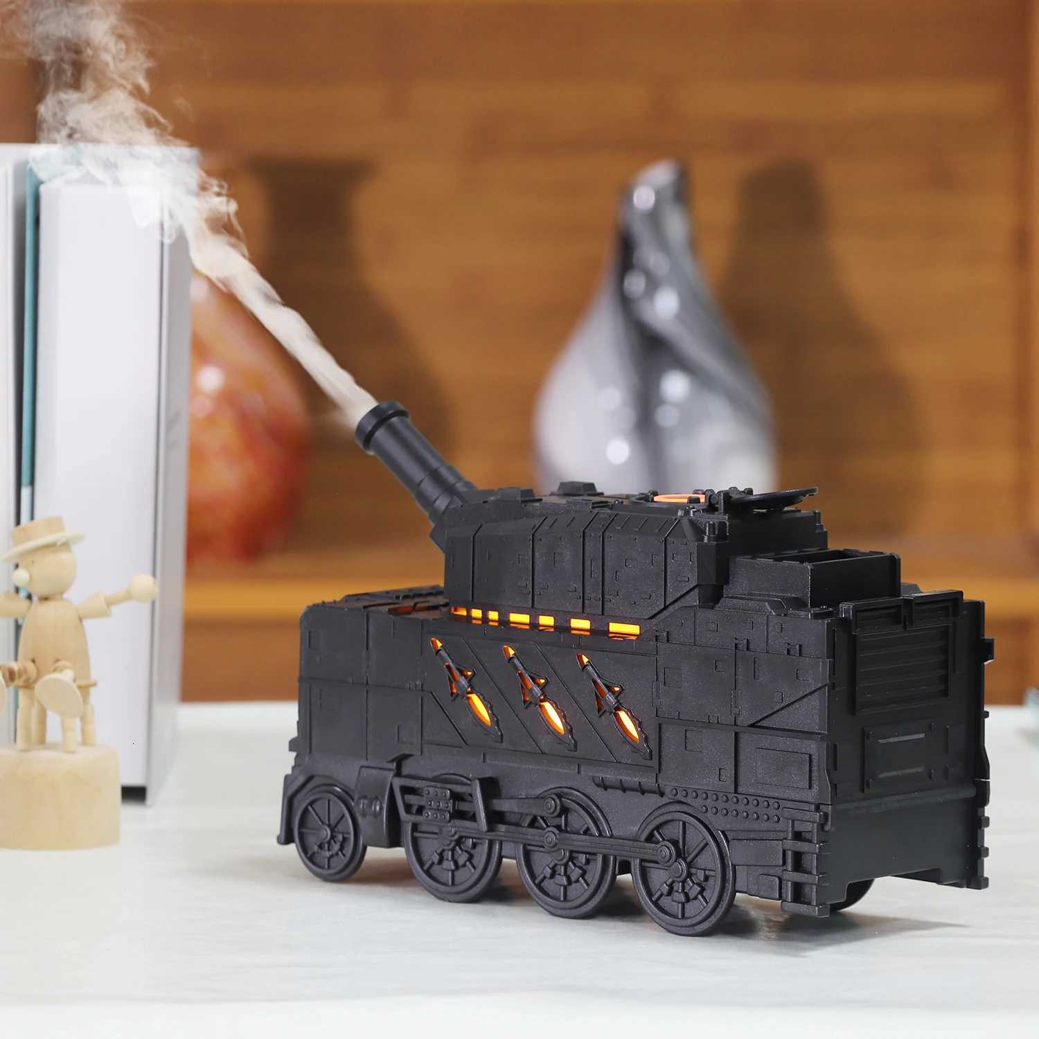 Ship Train Shape trasonic Air Humidifier Jellyfish Spray Essential Oil Ara Diffuser Remote Control With Colourf Lighting C251204