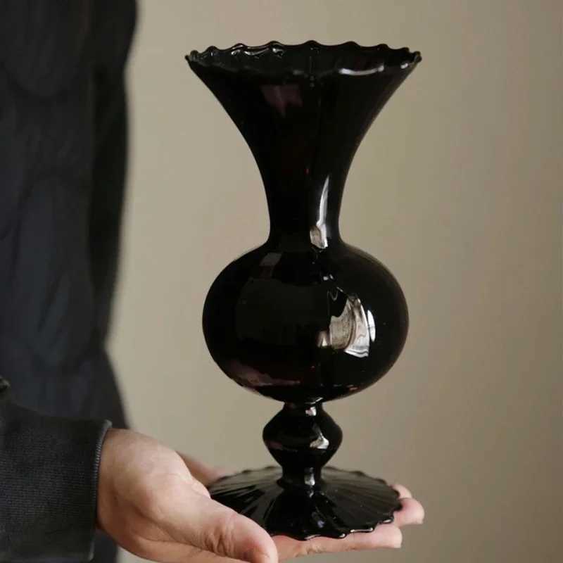 Small Black Vase Black Flower Vase for Centerpieces Vases for He Decor Small Vase for Flowers H251204
