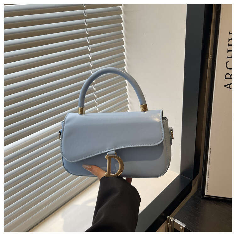 Bags Autumn Versatile Small Light Luxury Solid Color Women's Niche Handbag Elegant French Style Crossbody Bag