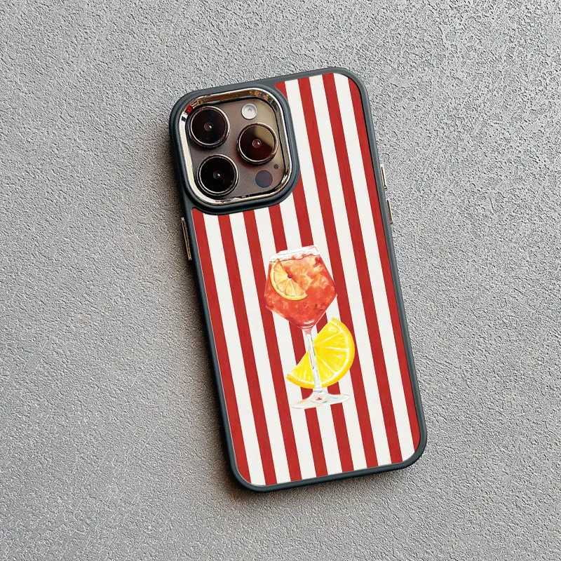 Red e Stripe Fruits Lemon ry Sillicone Phone Case for IPhone 16 15 14 Pro Max Plus 13 12 11 Pro Max XR XS X 7 8 SE2 Cover H251203