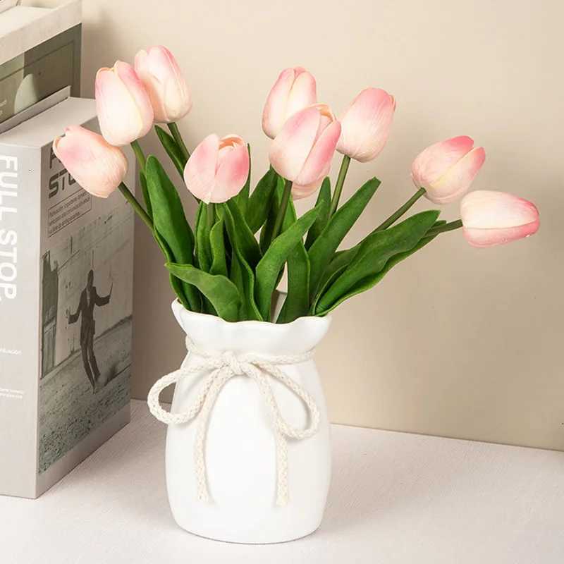 1Pc Bow Design Plastic Flower Vase Modern Art Nordic Decorative Vase Used for Wedding Living Ro Off Bedro Decoration H251204