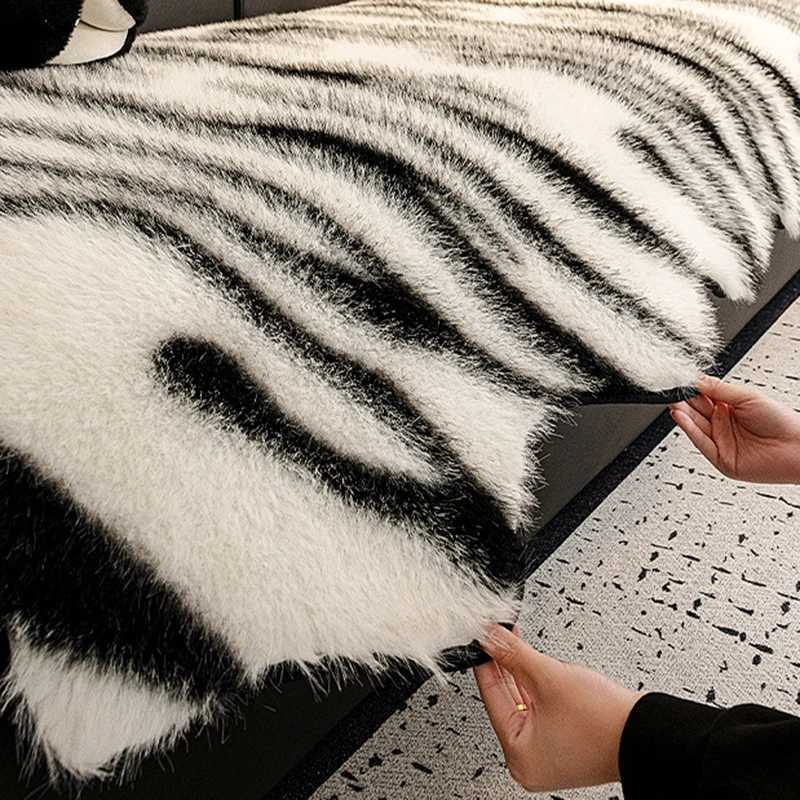 Luxury Imitation Mink Fur Sofa Cover Non-Slip Solid Color Thicken Warm Plush Sofa Towel For Living Room Couch Cover Home Decor M251204 - view 6