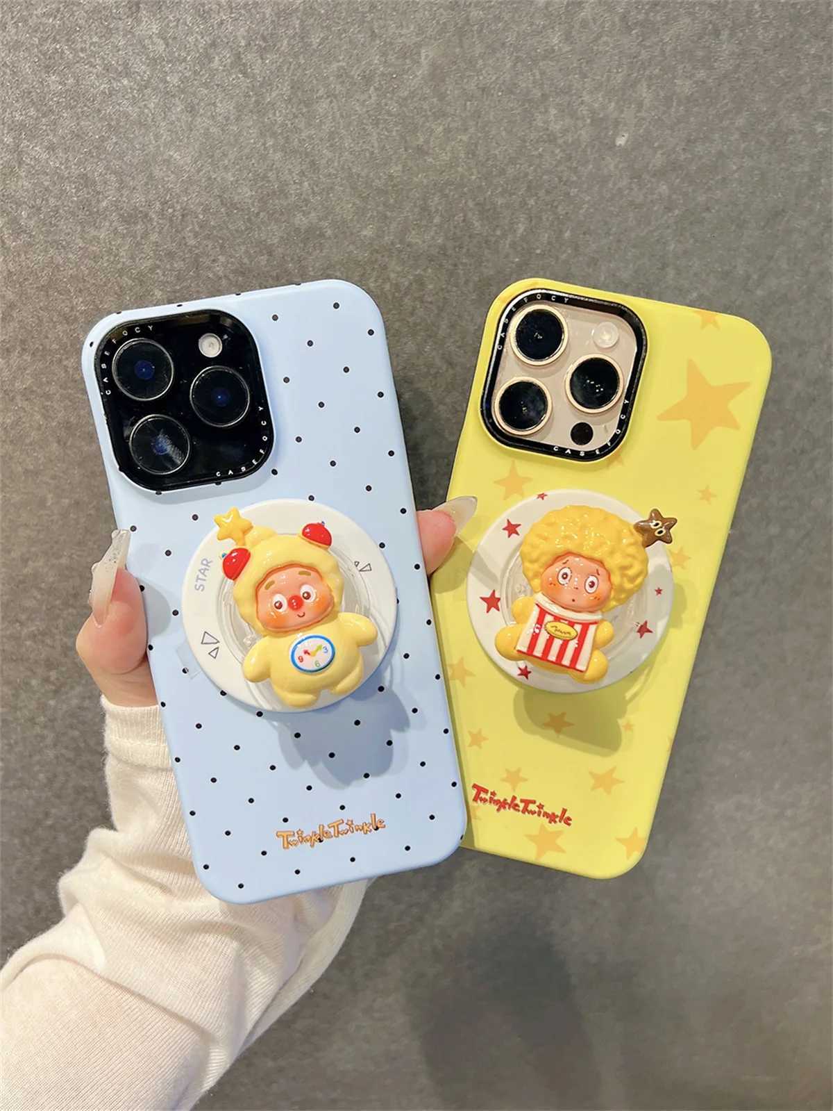 Fashion e Polka Dot Star Magnetic Phone Case For iPhone 15 Pro 14 16 Pro Max Back Cover with Stand Holder For Cases H251203