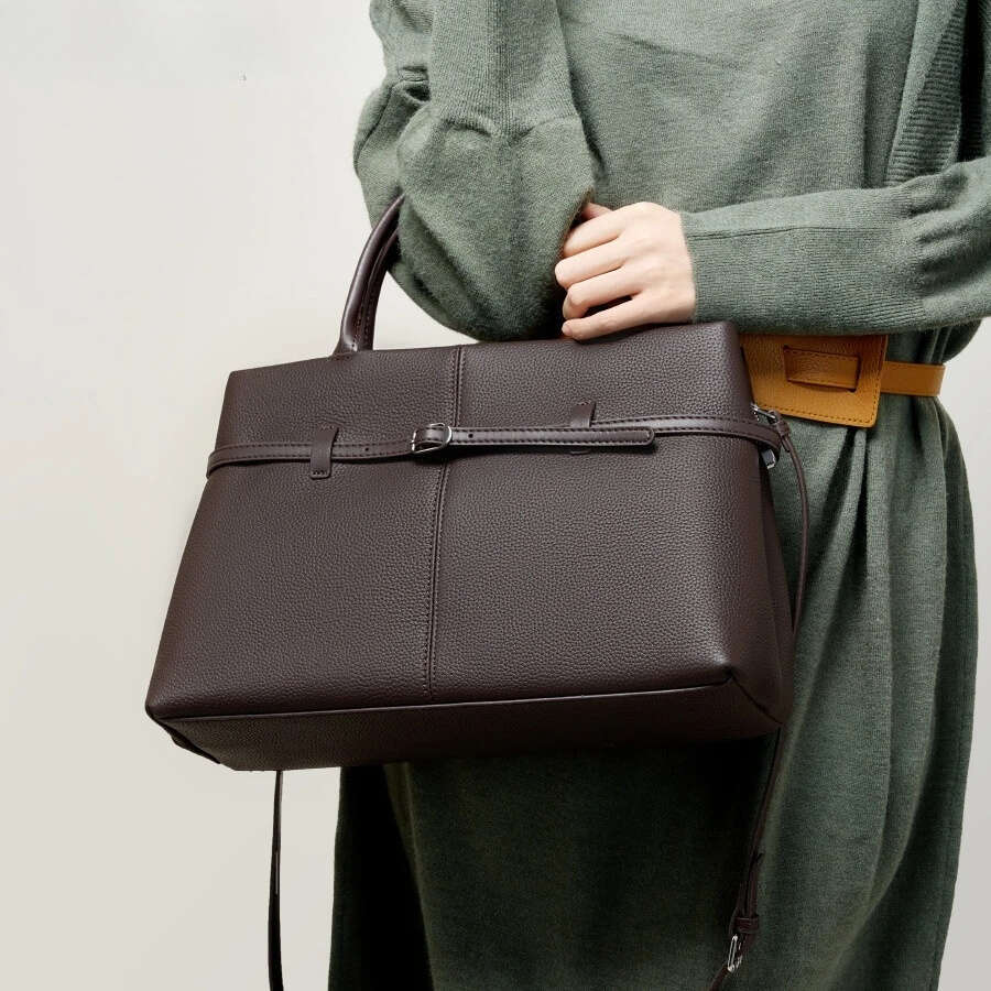 Luxury Bag Designer Top Handle Bags Genuine Woman Shoulder Handbags Ladies Crossbody Bags Luxury Minimalism Cattle Leather