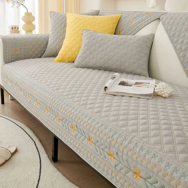 Sofa Cover for Living Room Geometry Plaid Cotton Universal Sofa Mat Towel Non-Slip Sofa Cover Couch Cushion Slipcovers M251204 - view 6