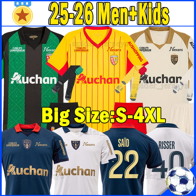 XXXL 4XL 25 26 maillot RC LeNs soccer jerseys Sainte-Barbe SAID EDOUARD 2025 2026 THAUVIN FOFANA.R BAIDOO GUILAVOGUI SIMA THOMASSON SANGARE Football Shirts kids kits