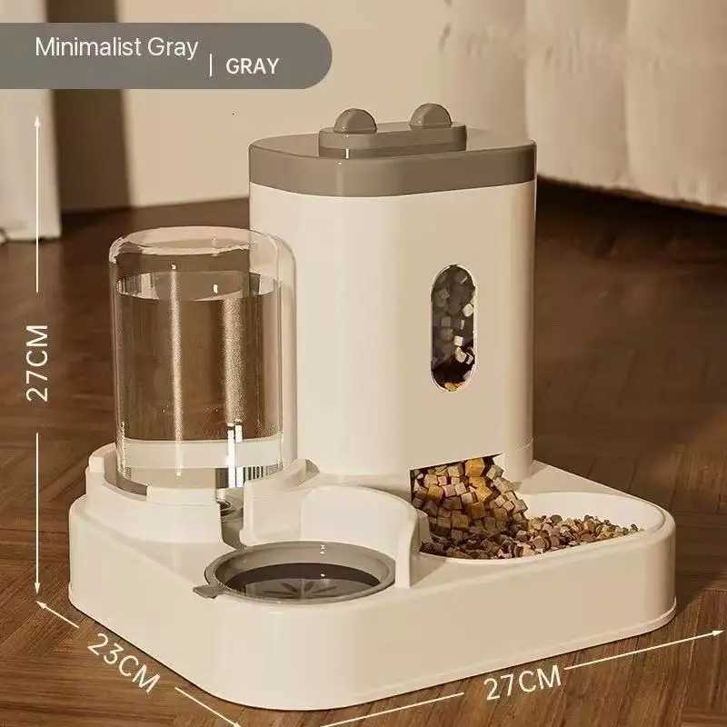 Cat and Dog Water Dispenser Cat Food Fully Automatic Feeder Cat and Dog Bowl Grain Storage Bucket Dog Water Dispenser M251204